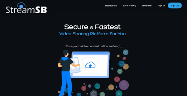 StreamSB 影片分享空間，免費無限容量永久保存