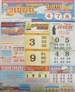 Thai Lottery Free Paper VIP Tips For 01-11-2018 Result