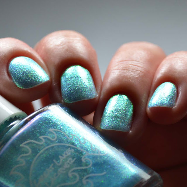 blue shimmer nail polish