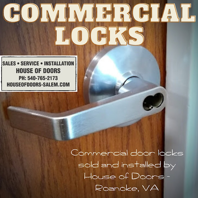 Commercial door locks sold and installed by House of Doors - Roanoke, VA