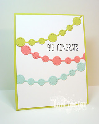 Big Congrats card-designed by Lori Tecler/Inking Aloud-stamps and dies from Lil' Inker Designs