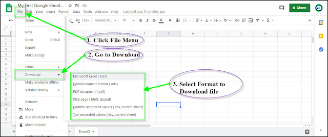 How to save or download google spreadsheet in Microsoft format (.xlsx)?