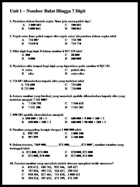 Dunia matematik: Nombor hingga 100000