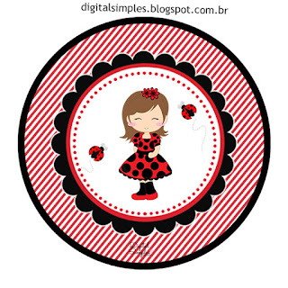 Ladybugs, Toppers or Free Printable Candy Bar Labels.