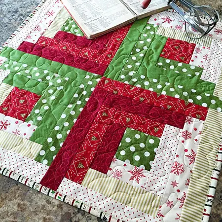 log cabin table topper