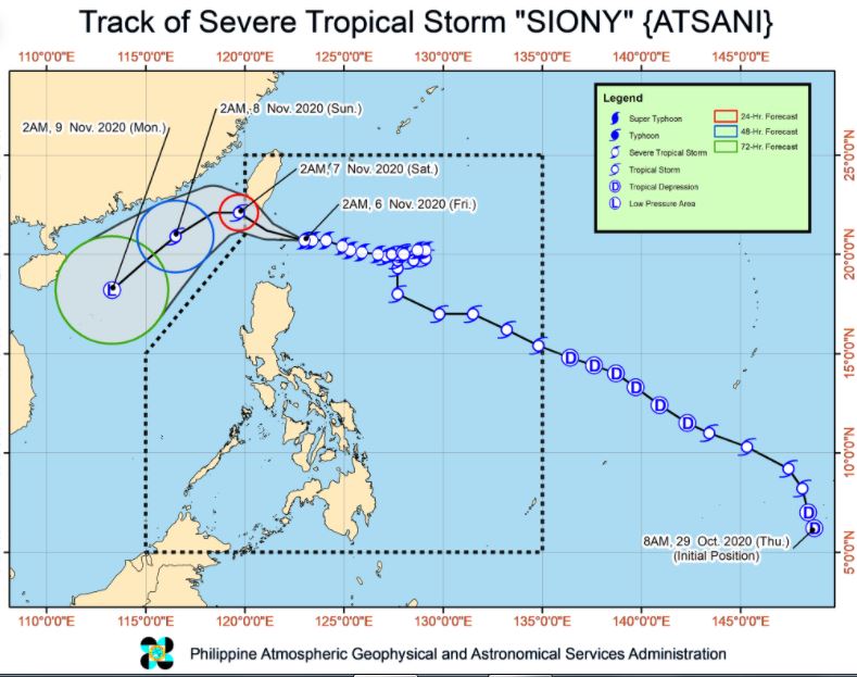 'Bagyong Siony' PAGASA weather update November 6, 2020