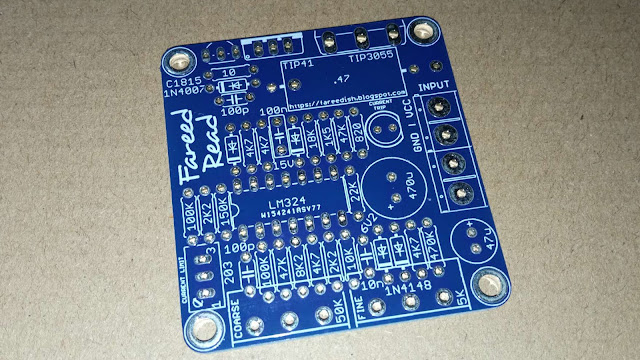 PCB Adjustable Power Supply LM324 cetakan PCBWay