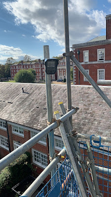 high level scaffolding alarm security camera hire