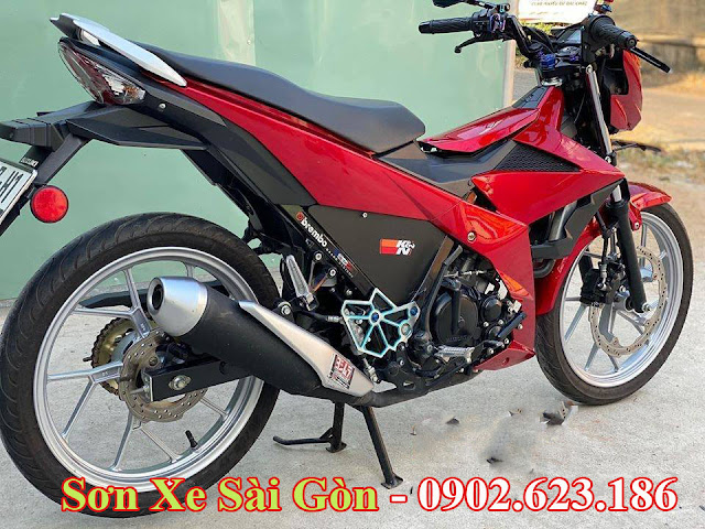 Sơn xe máy Honda Sonic màu đỏ candy cực đẹp