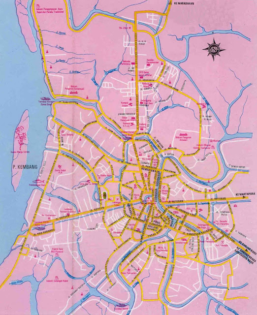 TAKJUB INDONESIA Peta  Kota  Banjarmasin 