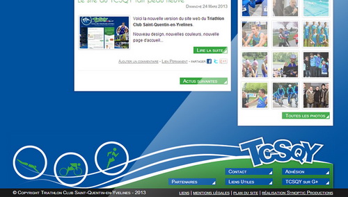 Nouveau site internet du Triathlon Club Saint-Quentin-en-Yvelines par Synoptic Productions