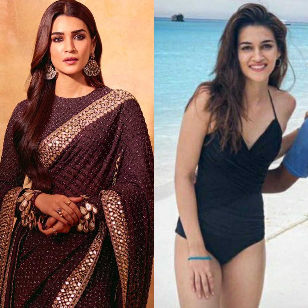 Kriti Sanon saree vs bikini hot indian actress