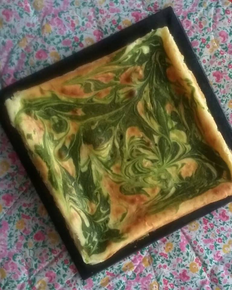 Intan Mohammadi: Green Velvet Cheese Marble Brownies