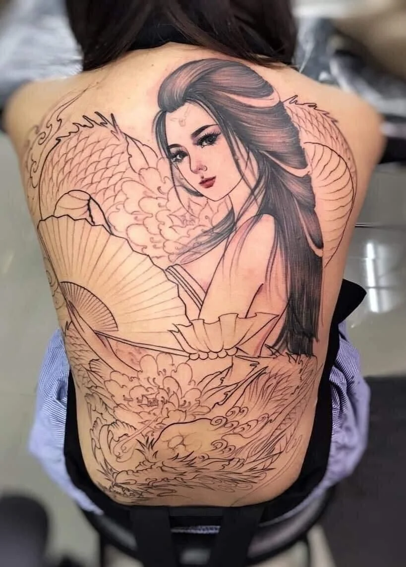 Tatuaje de Geisha