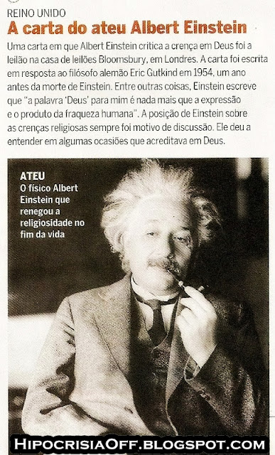 A carta de Albert Einstein. ~ Hipocrisia Off