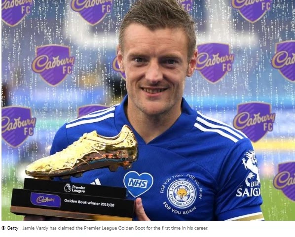 Vardy wins Premier League Golden Boot Leicester City striker Jamie Vardy has received