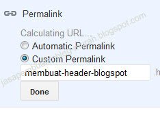 setting permalink blogspot