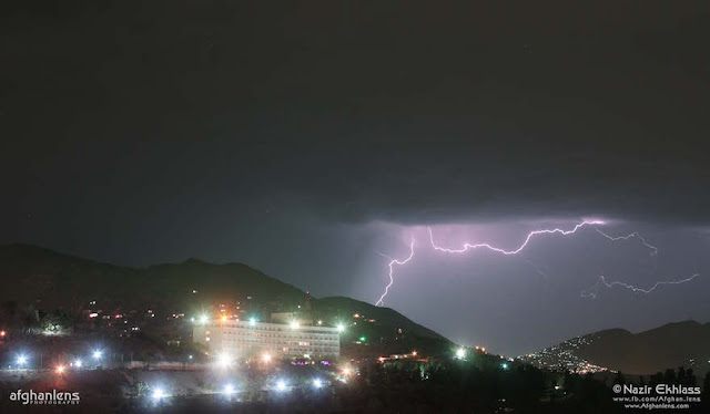 kabul afghanistan night lightning 