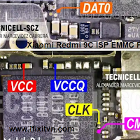 Xiaomi Redmi 9C ISP EMMC PinOUT