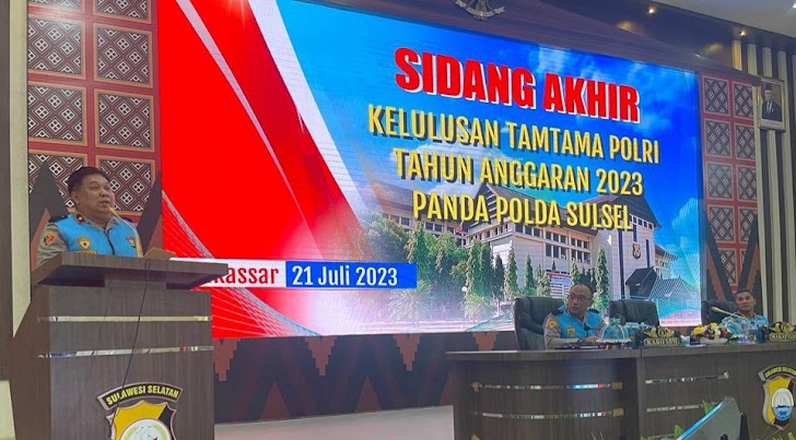 Wakapolda, Pimpin Sidang Terbuka Kelulusan Casis Tamtama Brimob dan Catam Polair TA. 2023, Panda Sulsel