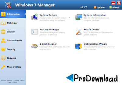 Windows 7 Manager 5.1.7 Full Patch