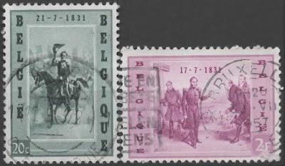 Belgium 1957 125th anniversary of the arrival of the king Leopold I