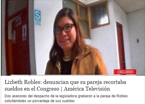 Traicionan a Lizbeth Robles: denuncian que su ex pareja recortaba sueldos en el Congreso