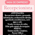 Vaga para Recepcionista