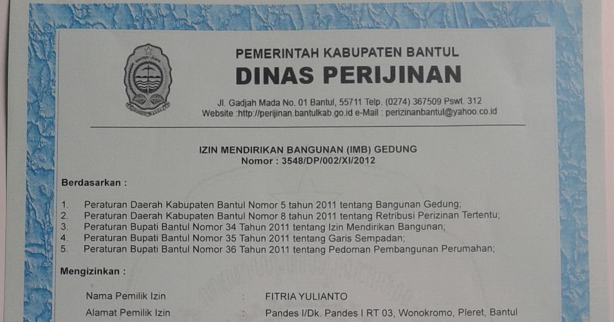 Cara Mengurus IMB (Ijin Mendirikan Bangunan)