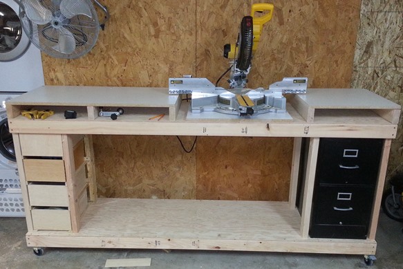 diy workbench miter saw | woodwork