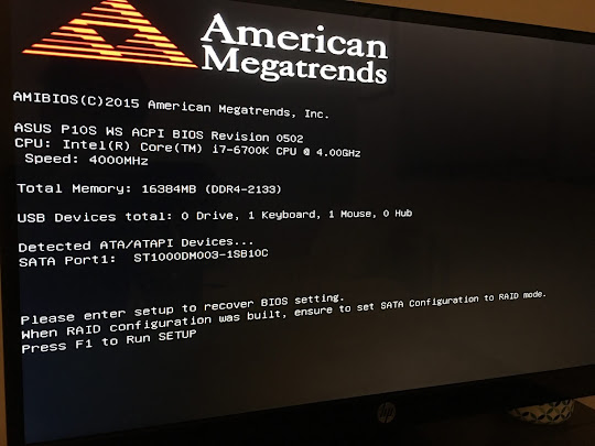 American Megatrends 'New CPU Installed!' Ekranı