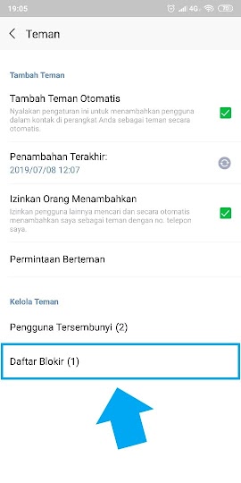 Pilih daftar blokir