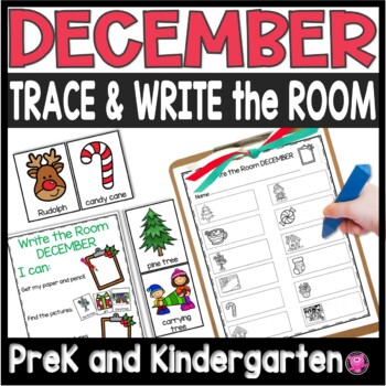 Get your students in the holiday spirit with this December Write the Room set! Perfect for Preschool, PreK, Kindergarten, and 1st grade, this winter and Christmas-themed activity includes 24 word wall cards and 8 worksheets.