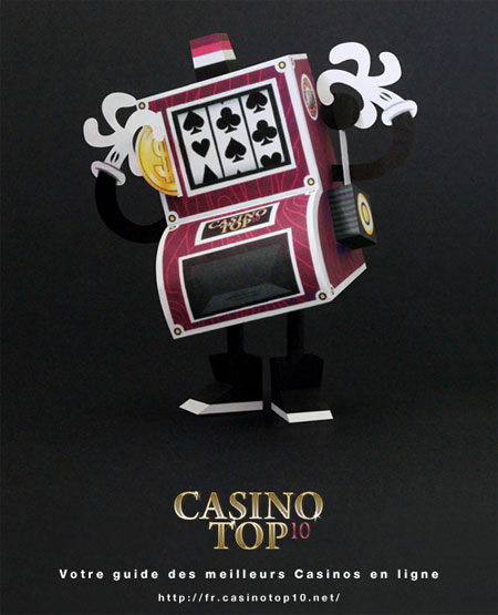 Casino Top10 Slot Machine Paper Toy