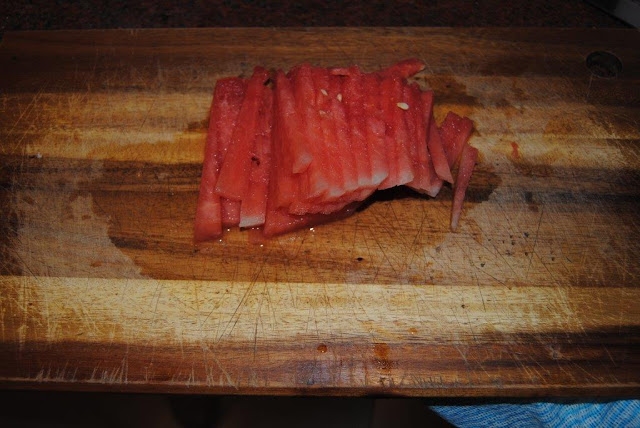 Watermelon + basil salsa