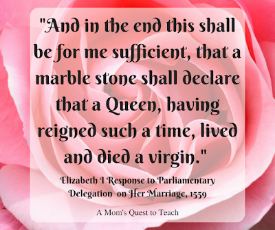 Rose with quote from Elizabeth I 1559