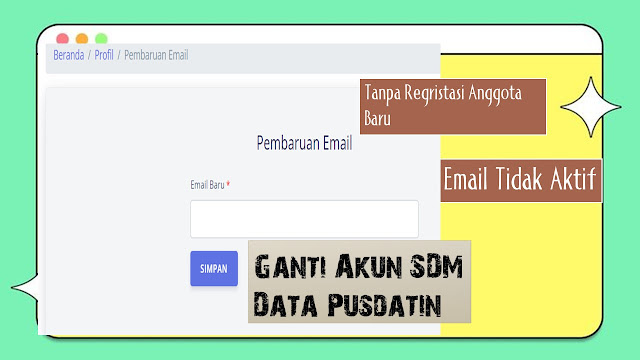 Ganti akun SDM data