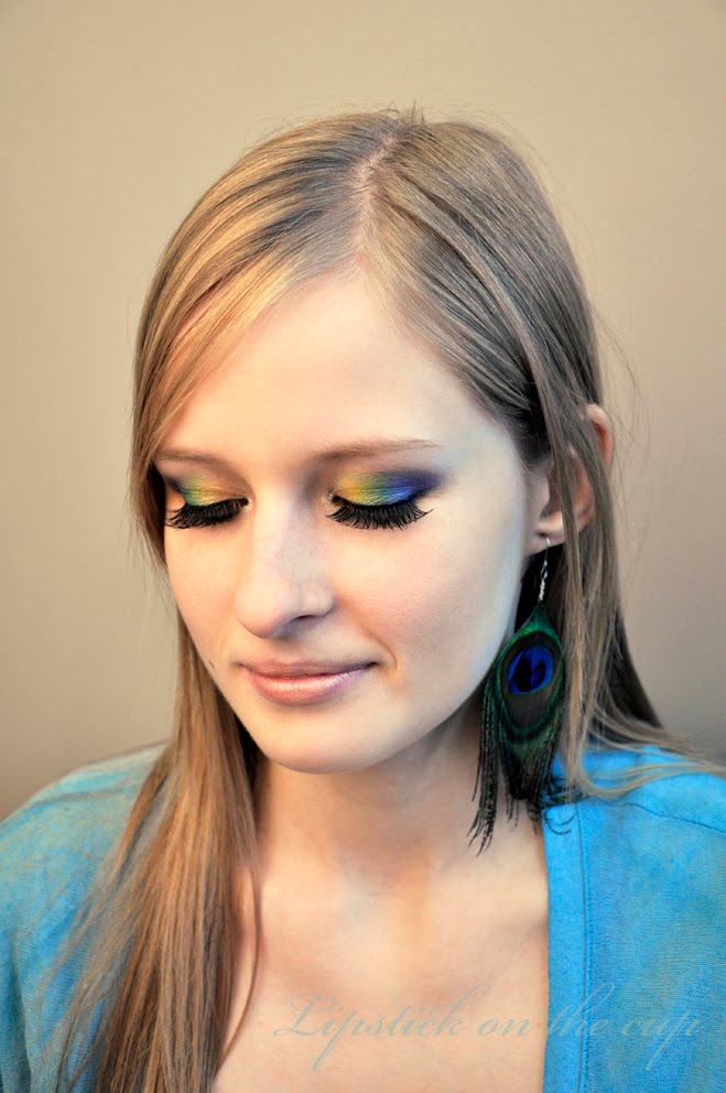 peacock inspired makeup. Peacock inspired make up