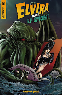 Cover B of Elvira Meets H.P. Lovecraft #1 from Dynamite Entertainment