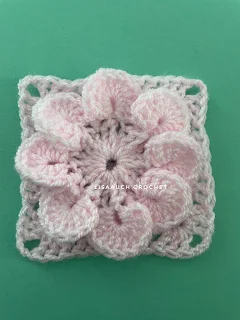Granny Square Flower Crochet Pattern FREE