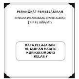 RPP K13 Mapel Al Qur’an Hadits Kelas 7 (Revisi)