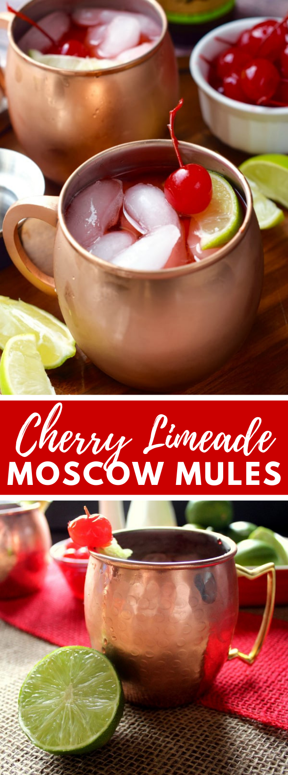 CHERRY LIMEADE MOSCOW MULES #drink #cocktail