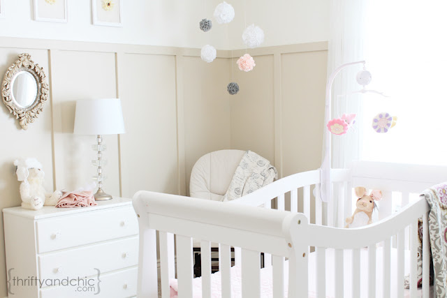 neutral girl nursery