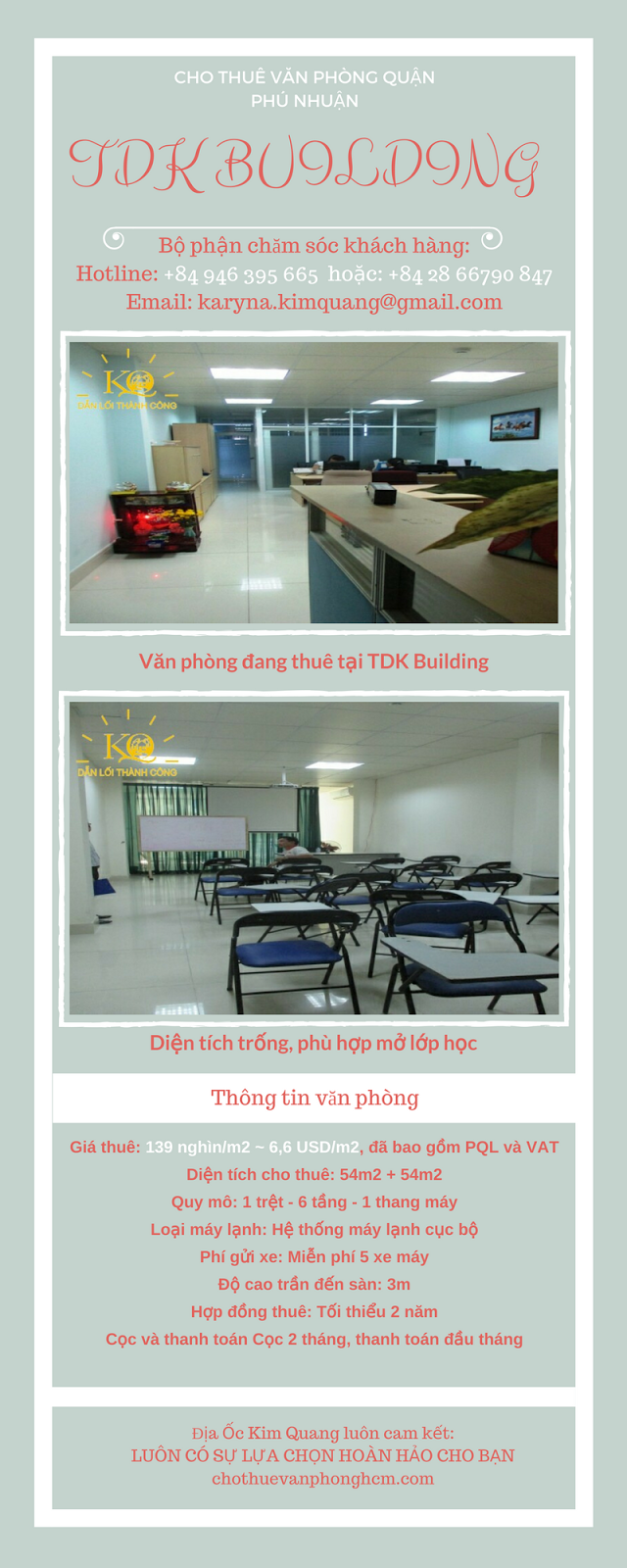 Cho thuê văn phòng quận Phú Nhuận TDK Building