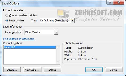 cara print label undangan 103 dengan ms. Word