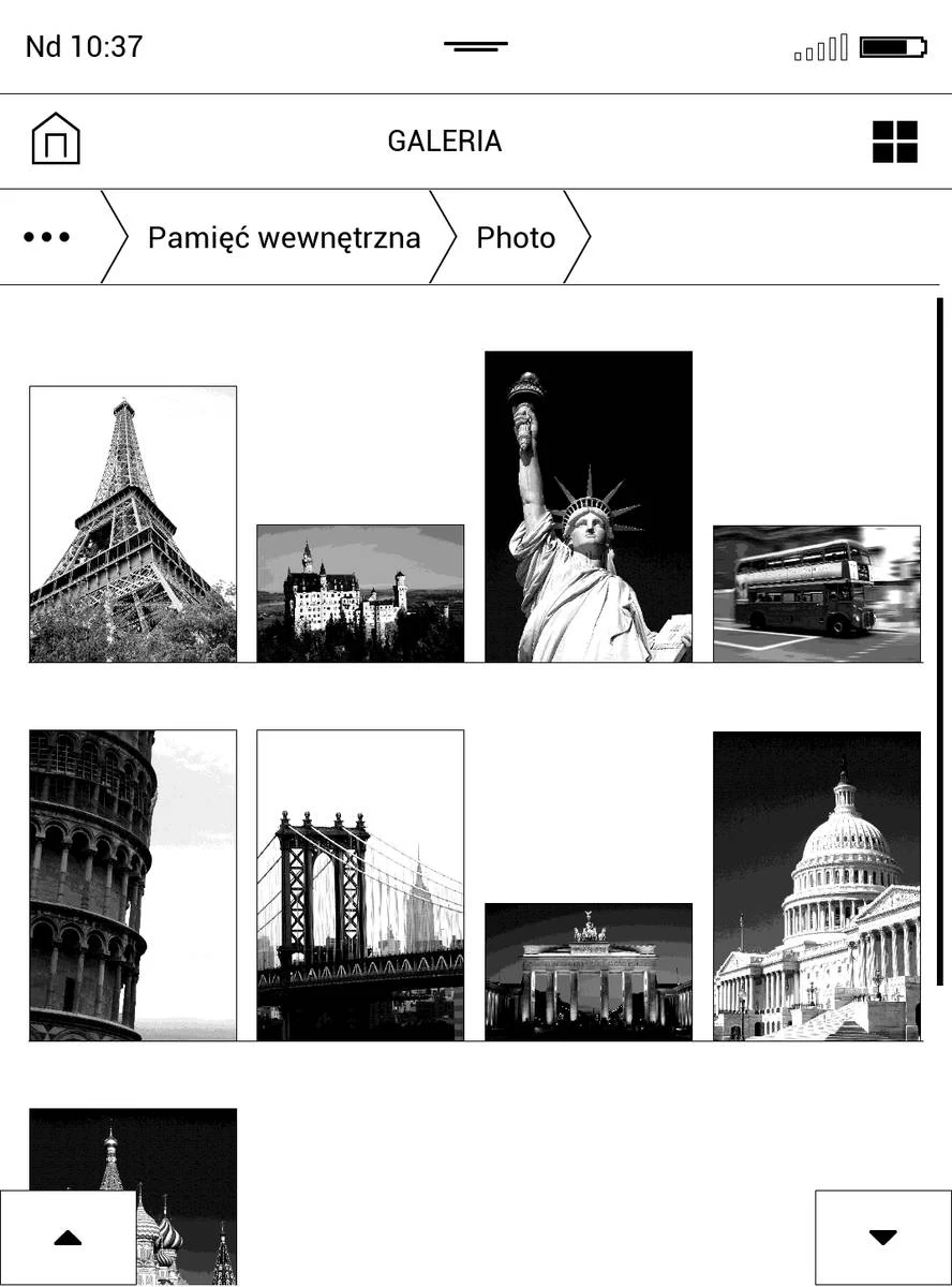 PocketBook Touch HD 3 – lista zdjęć w aplikacji Galeria