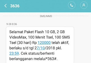 Paket Combo Telkomsel 10GB Internet, 100 Menit Tsel, 100 SMS Tsel