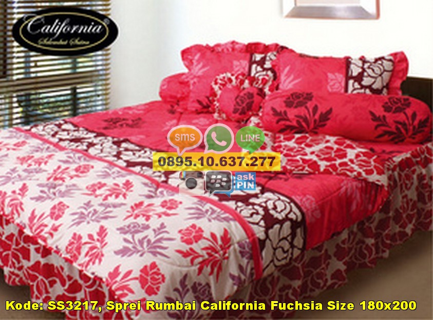  Sprei  Katun Jepang seprai rumbai california