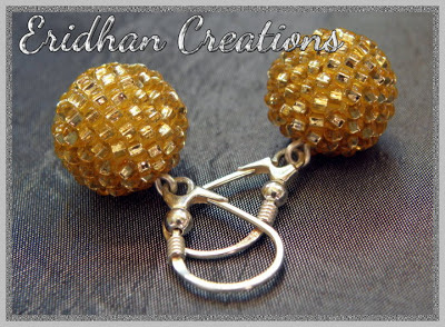 beaded balls earrings