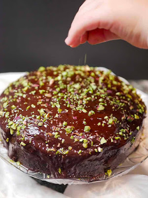 dark and sumptuous chocolate vegan cake